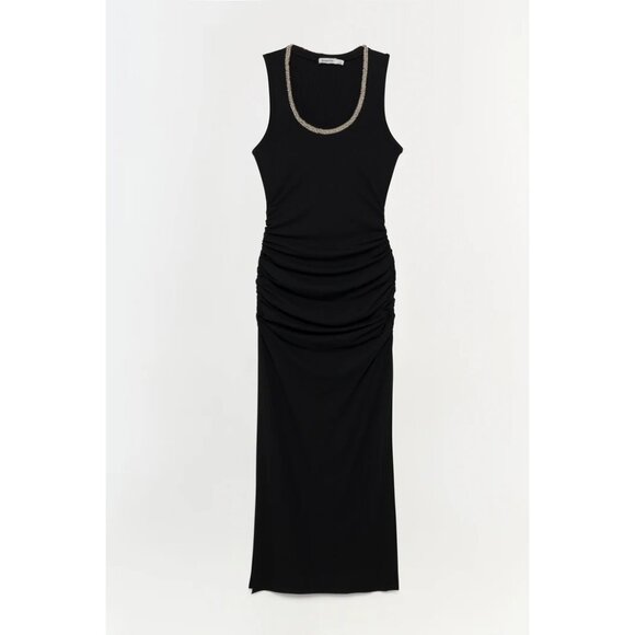 SIMKHAI Fiamma Tank Midi Dress in Black Small New Womens Long Maxi Gown - Picture 11 of 16